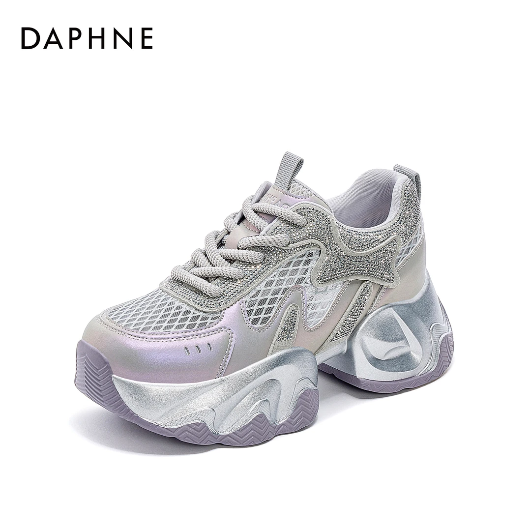 达芙妮防滑夏季新款透气老爹鞋增高时尚休闲百搭潮流休闲鞋女鞋