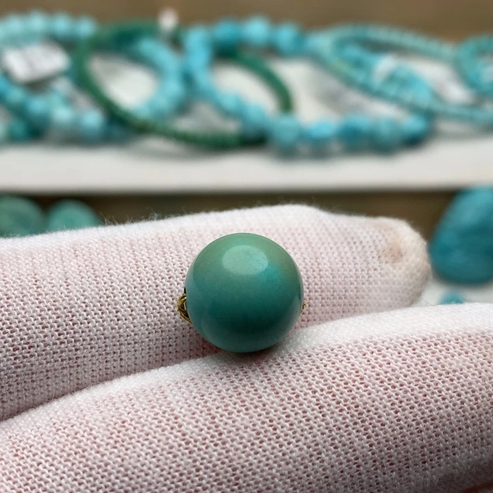 绿松石未镶嵌珠宝奇石11.6mm