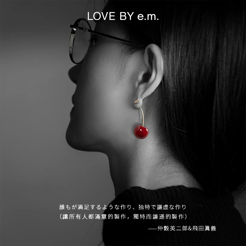 铜合金树脂耳饰 日本「設計師手製珠寶」LOVE BY e.m.水果系列耳饰