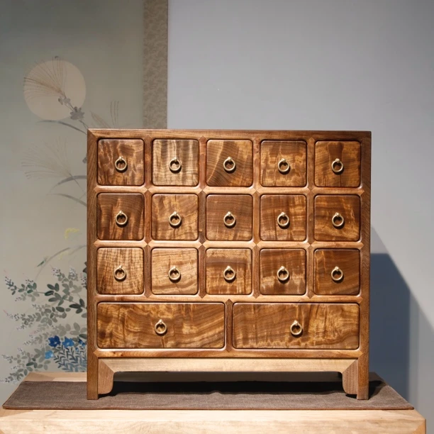 金丝楠阴沉精工多宝格药柜收纳柜57/54/26cm