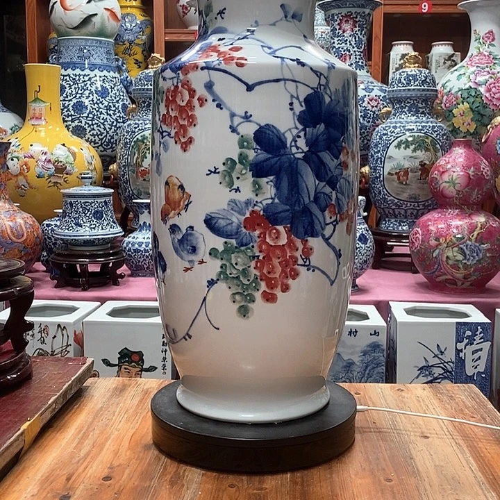 景德镇陶瓷手工手绘花瓶摆件