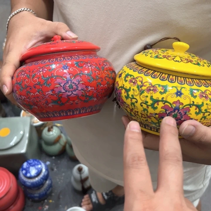 瑕疵福利品陶瓷茶叶罐介意勿拍