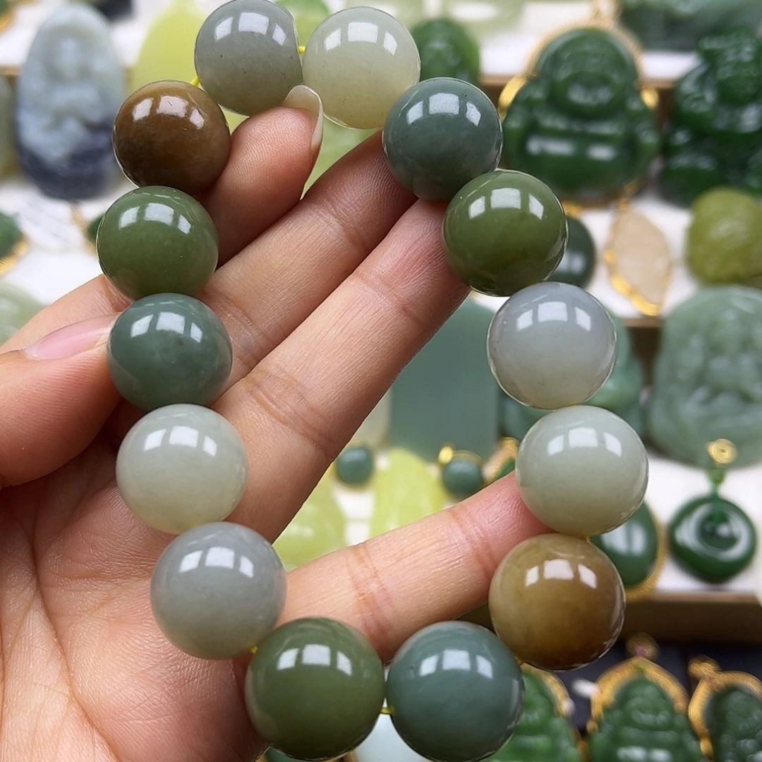 和田玉未镶嵌手串卡16