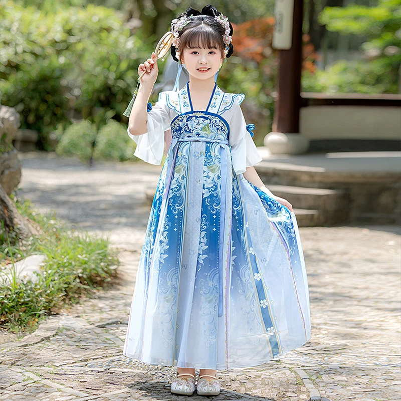 小女孩女童国学服汉服裙子仙女公主民族男中国风超仙襦裙汉服女童