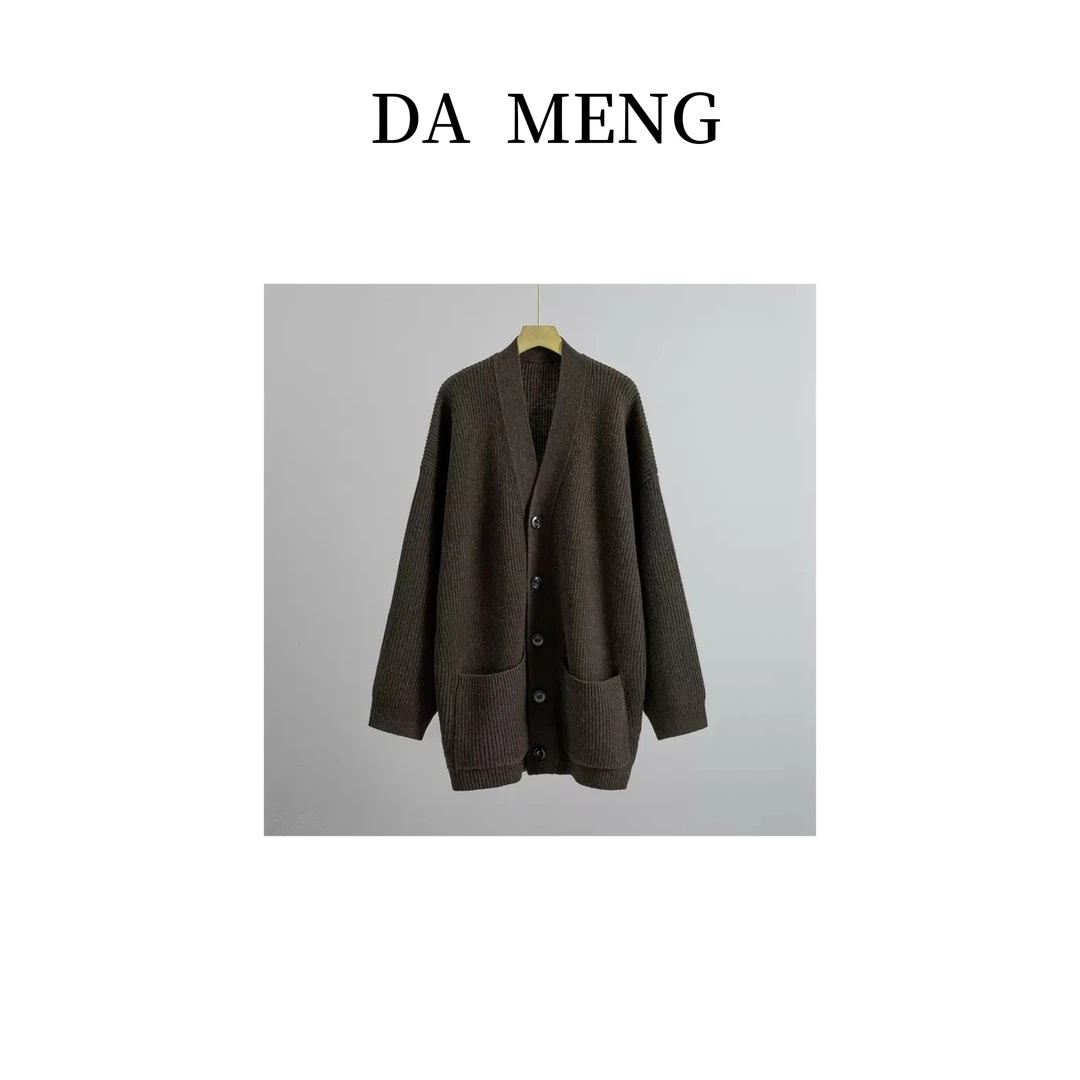 【100牦牛绒重磅外套】秋冬加厚LEM牦牛绒开襟大衣复古宽松针织外套
