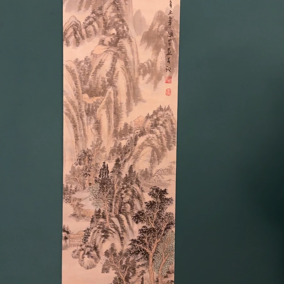国画丁老师画作画作