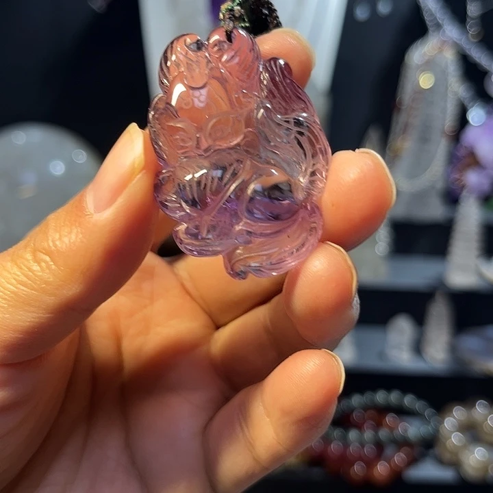 颈饰水晶未镶嵌天然紫水晶凤九