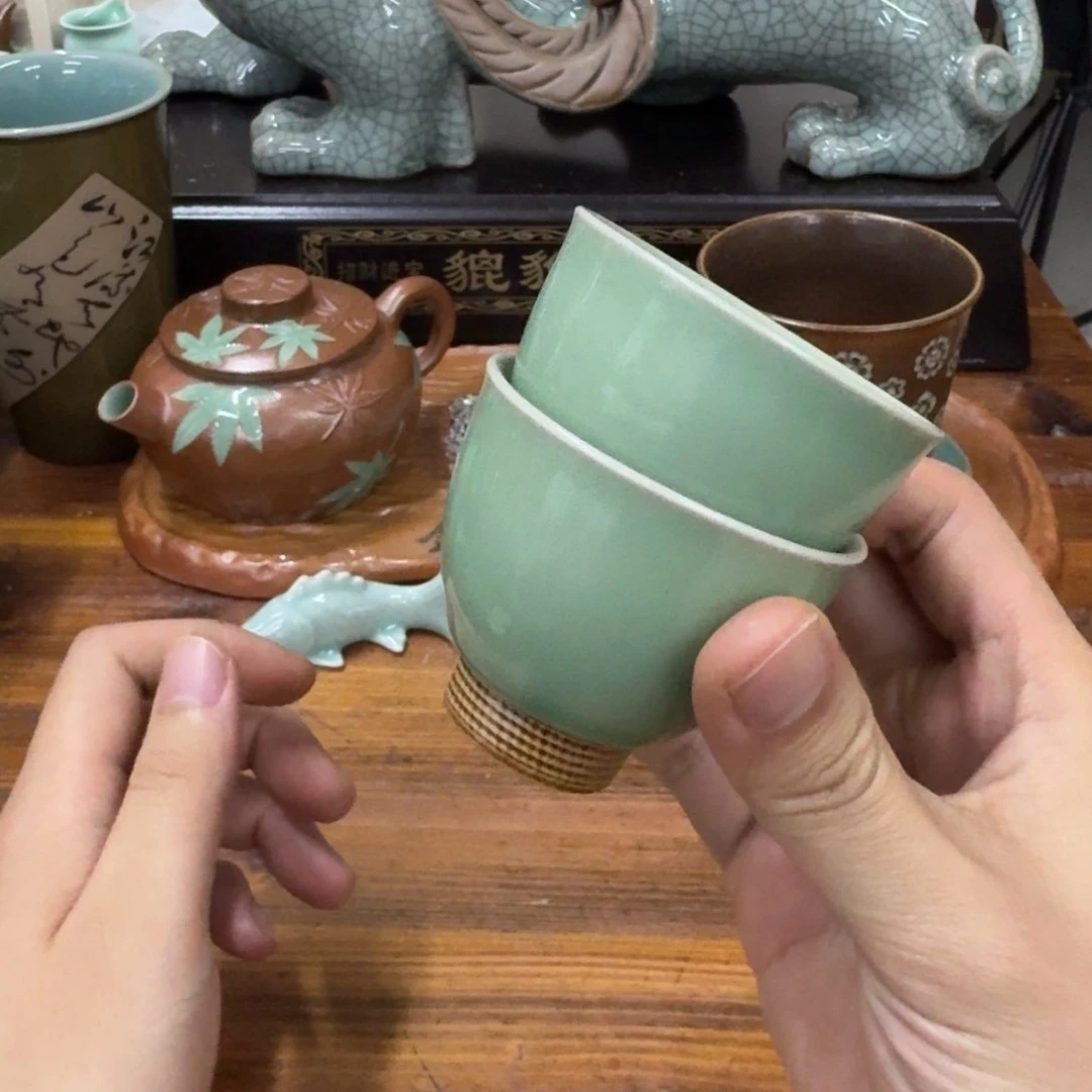 龙泉青瓷茶具微瑕1200