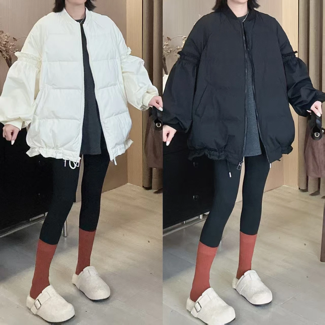 Dayuan 小众设计木耳花边减龄百搭羽绒服510025