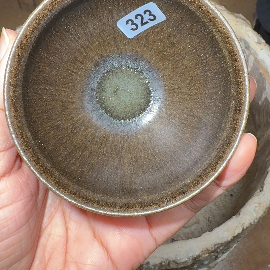 茶盏龙窑柴烧自然还原瑕疵323