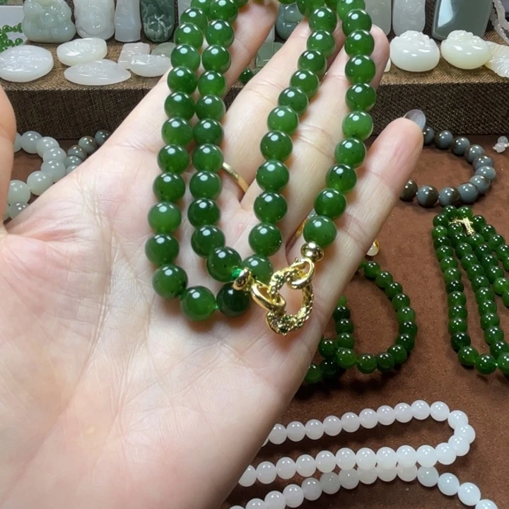 和田玉（碧玉）未镶嵌手链