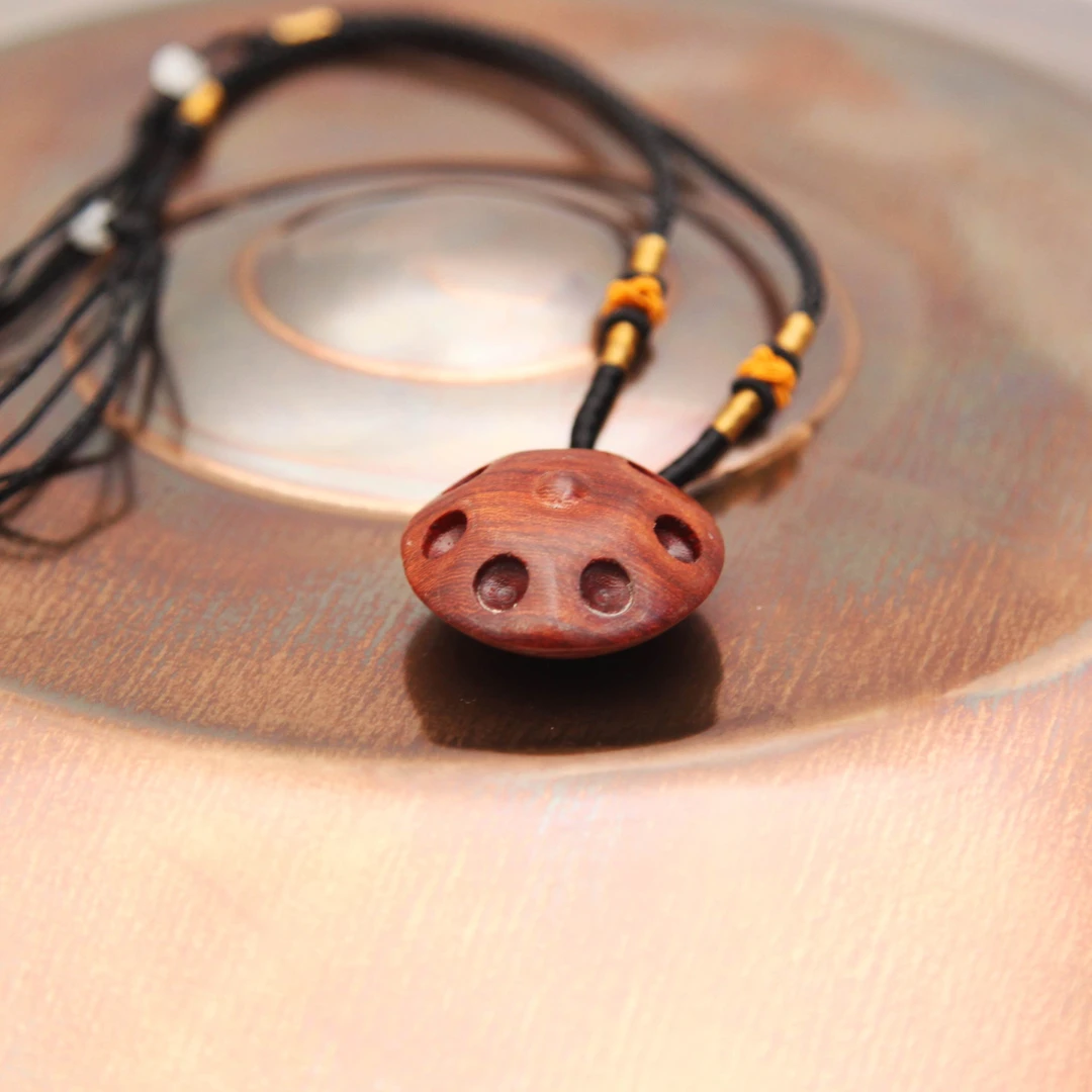 手碟项链实木手碟项链吊坠配饰男女款