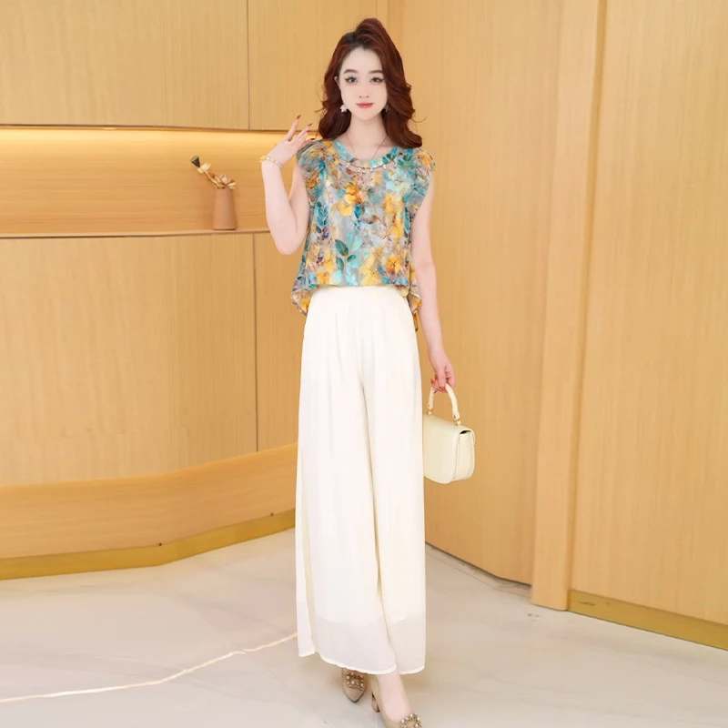 【两件套】夏季时尚女神修身洋气宽松气质休闲百搭显瘦减龄女装套