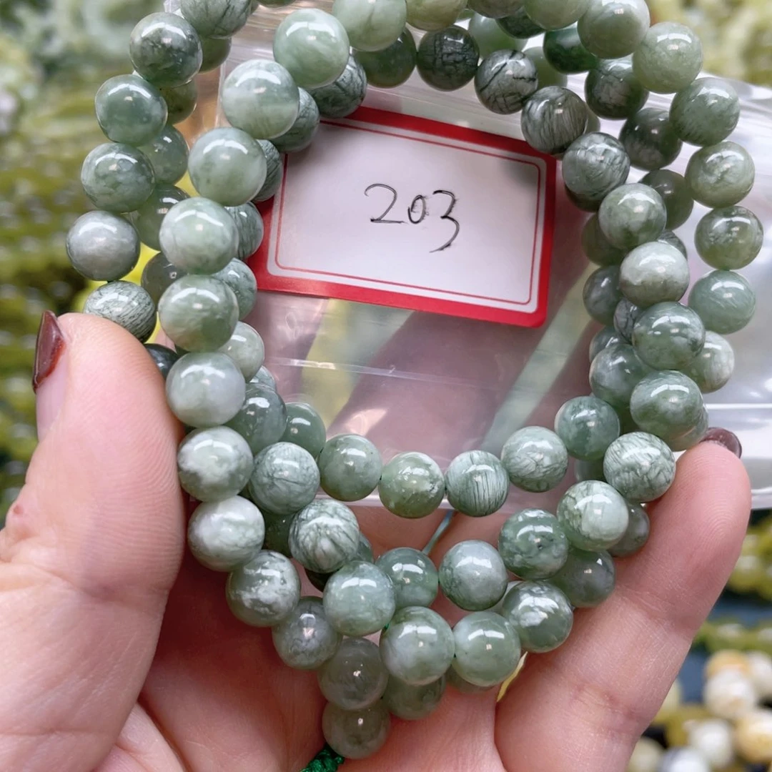 未镶嵌蛇纹石玉手链