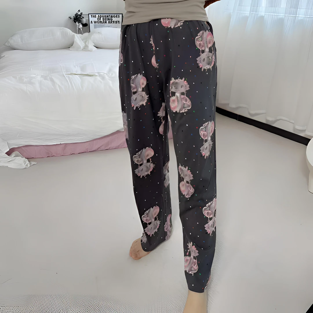 新本命年小蛇睡裤睡裤 保暖休闲舒适气质显瘦潮流时尚女士家居服