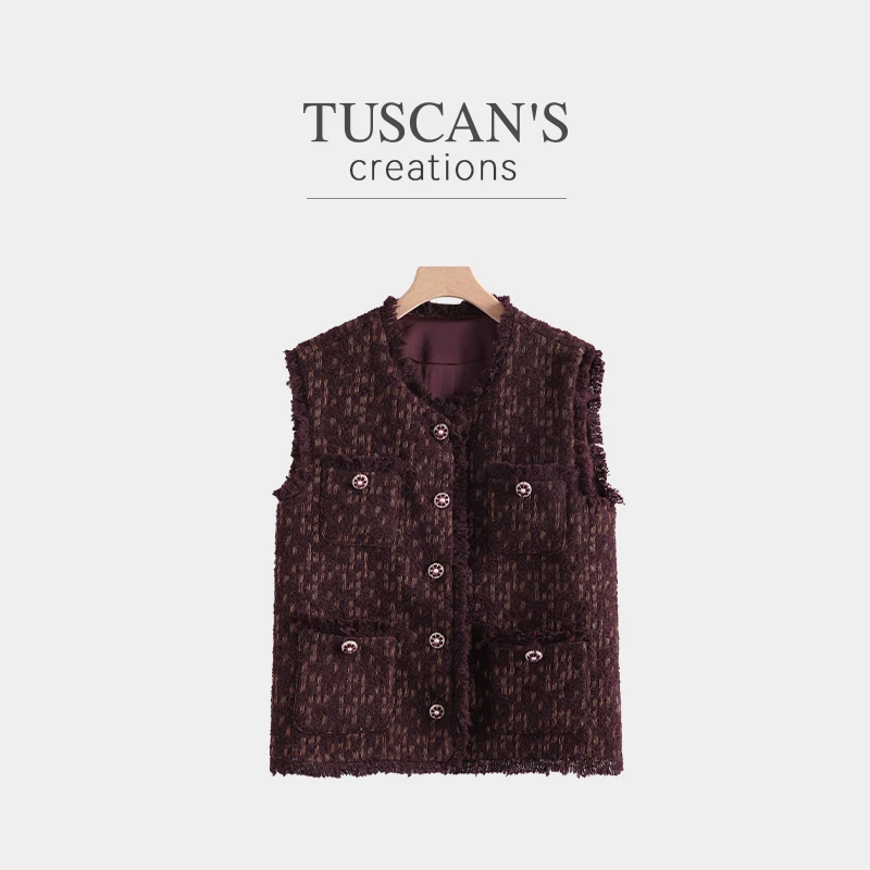 TUSCAN'S CREATIONS时尚复古款气质百搭马甲女款