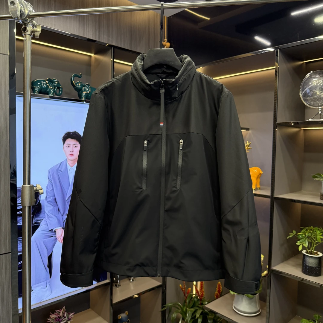 防水纯色拉链收口袖防风立领春季夹克男士休闲软壳男装商务外套