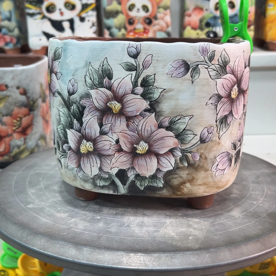 天工造物手绘花盆159