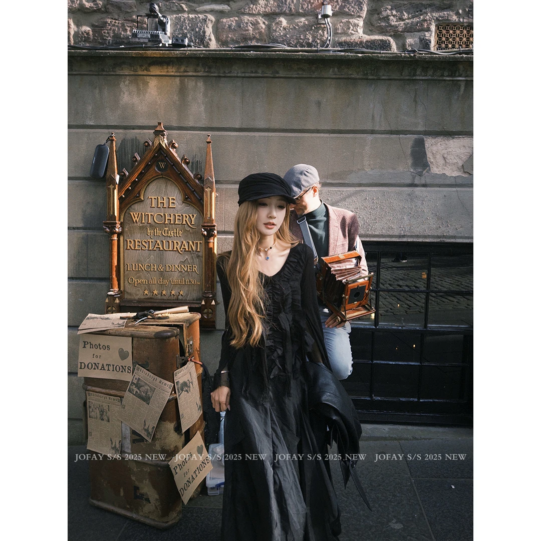 507号【CHASINGLIGHT】|哥特式|流苏喇叭袖不规则上衣 C1613