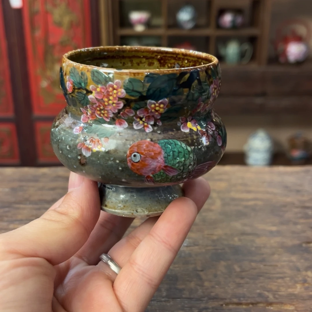 柴烧手工手绘陶瓷