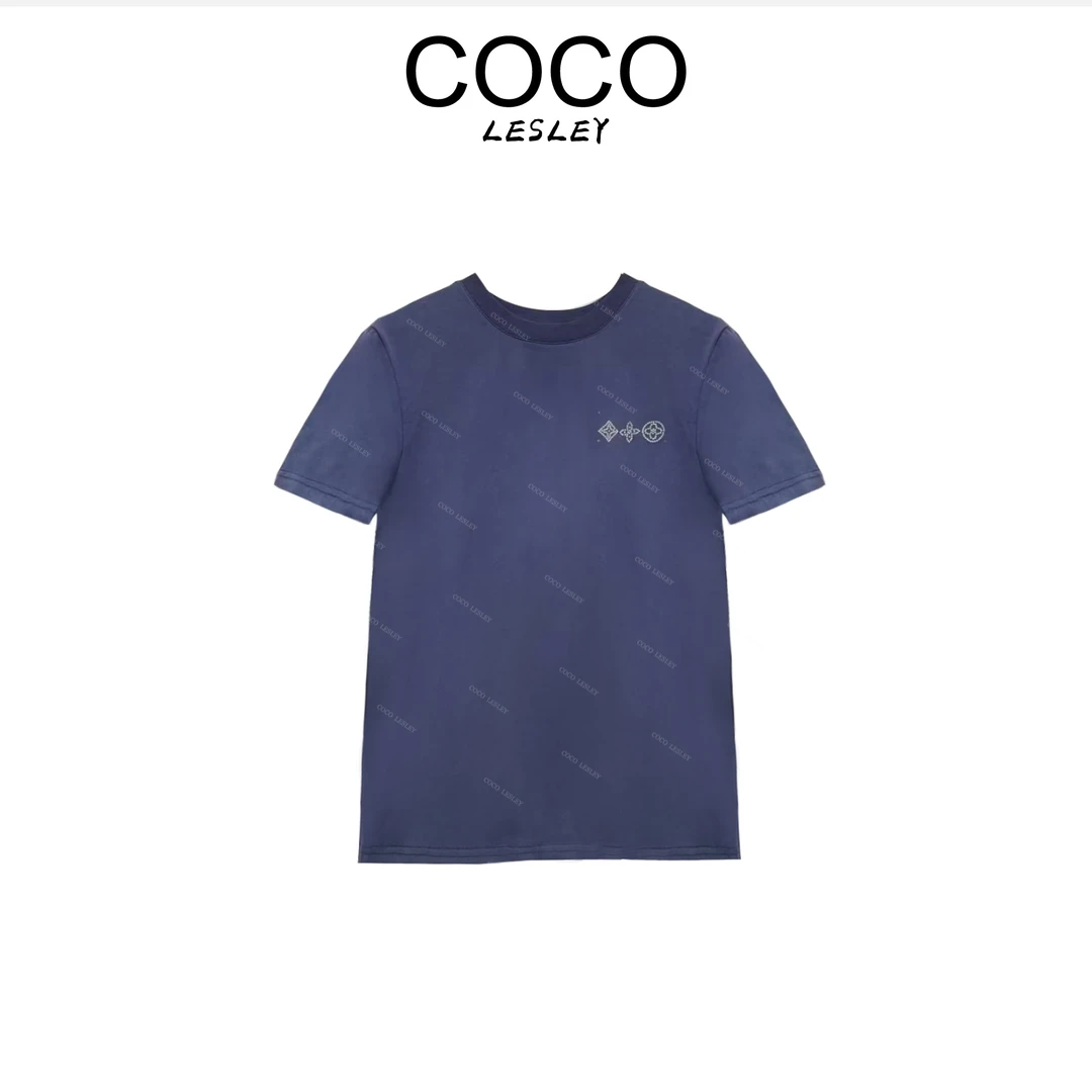 【COCO LESLEY】短袖衫2025春新款休闲简约舒适纯色T恤50356