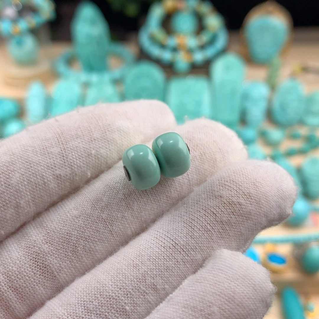 绿松石未镶嵌对珠卡9.2