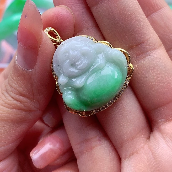 翡翠颈饰银S925镶嵌翡翠