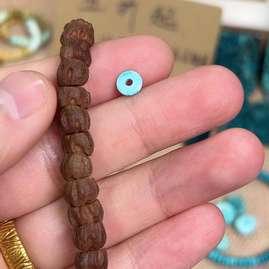 绿松石18K金镶嵌配饰