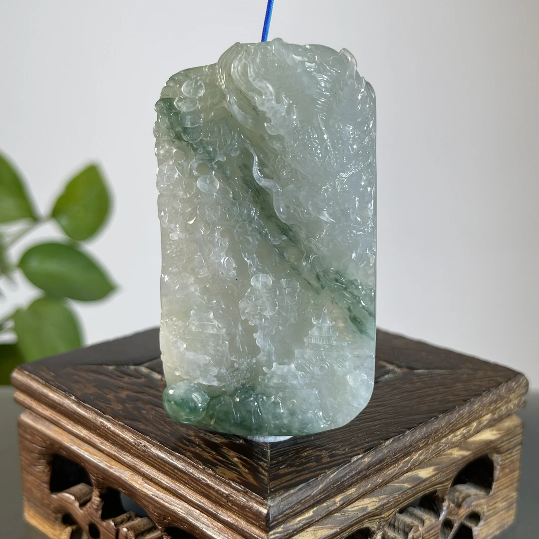 JTA21-156 天然缅甸A货翡翠 龙行天下