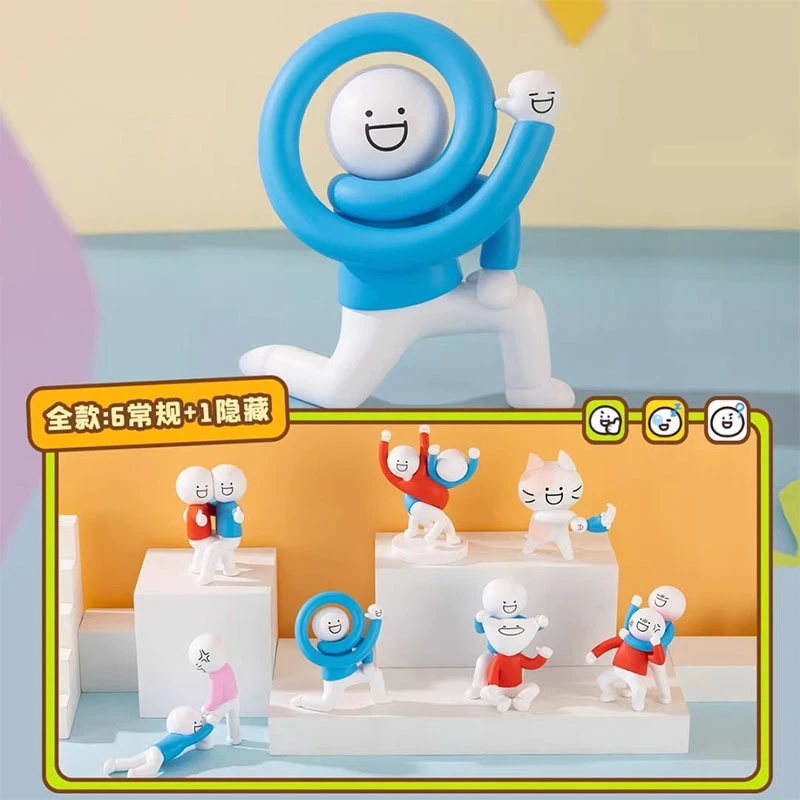 【开盒不退不H】小蓝和他的朋友们抽象系列盲盒公仔潮玩手办摆件