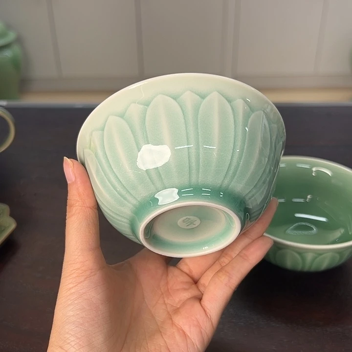 龙泉云间青瓷小米茶器