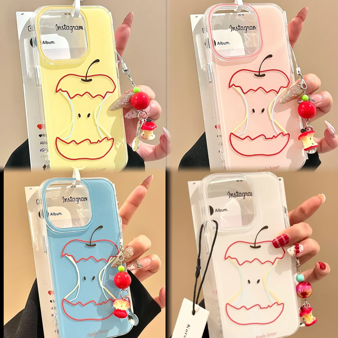 彩苹果核INS适用于苹果华为vivo小米oppo女iphone15/16/14手机壳