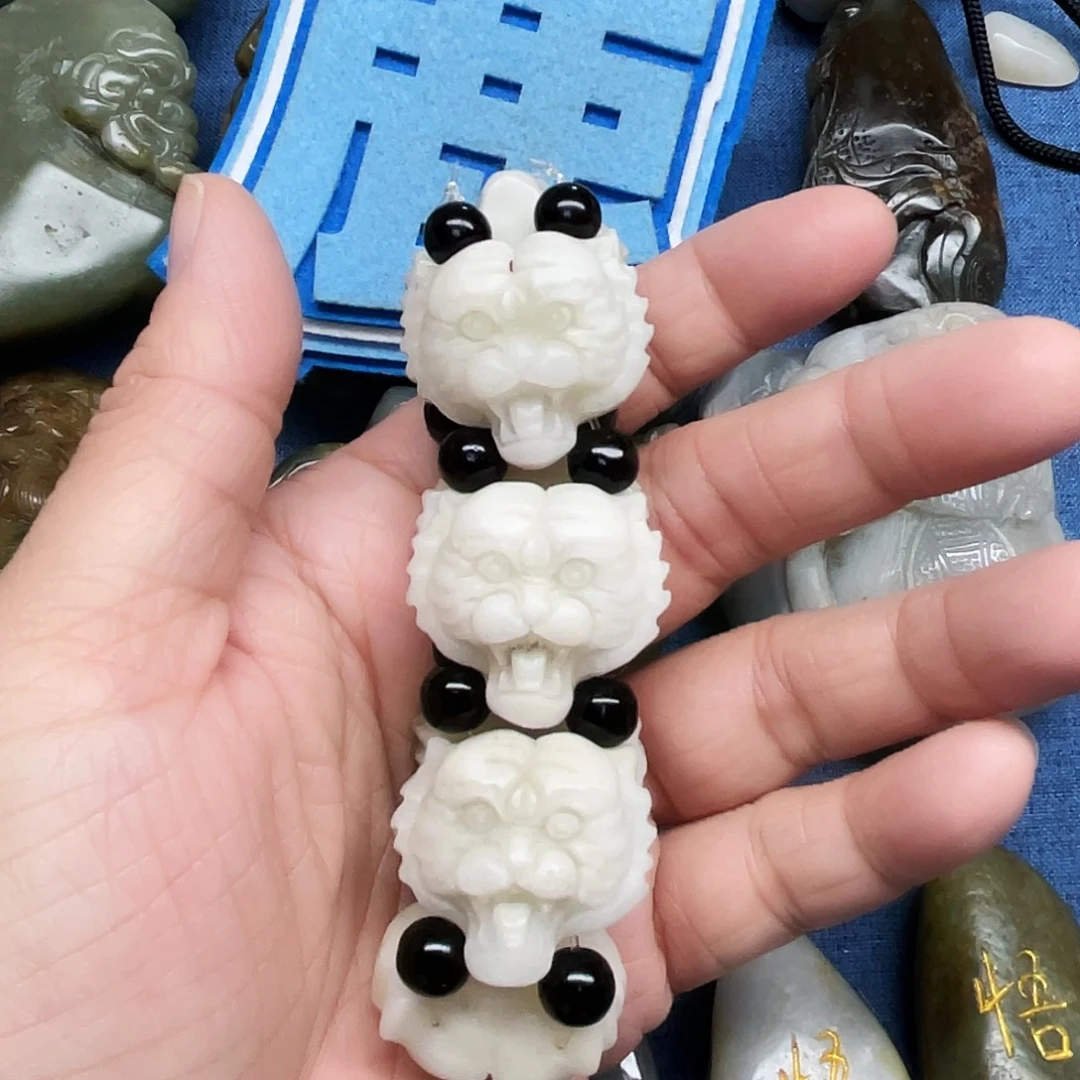 和田玉（墨玉）未镶嵌套链