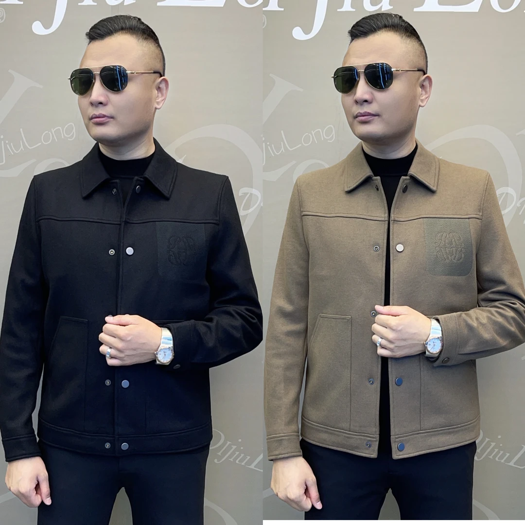 【帝九龙】25年春季新款时尚轻奢欧韩版男装翻领夹克839518