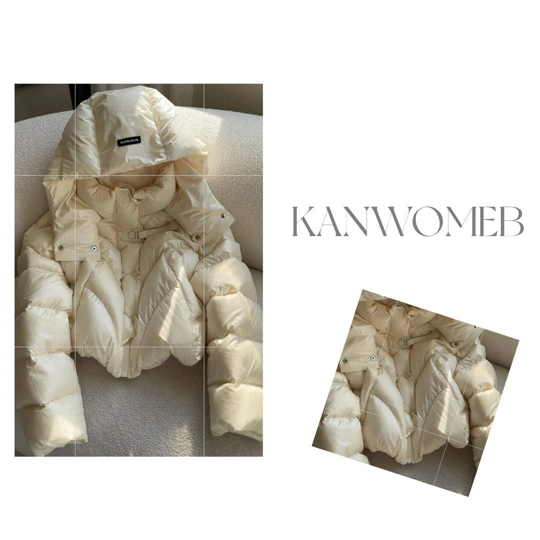 【媚儿推荐】90白鸭绒连帽羽绒服