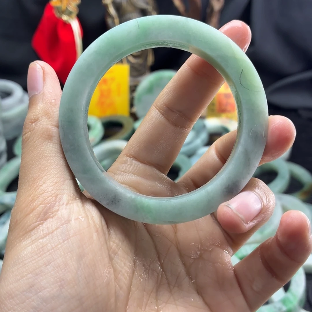 定制翡翠未镶嵌天然翡翠A货毛胚手镯定制