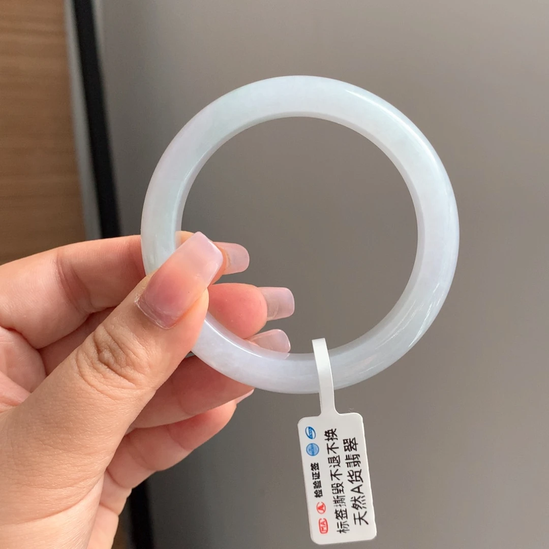 翡翠手镯未镶嵌22 55白冰正圈