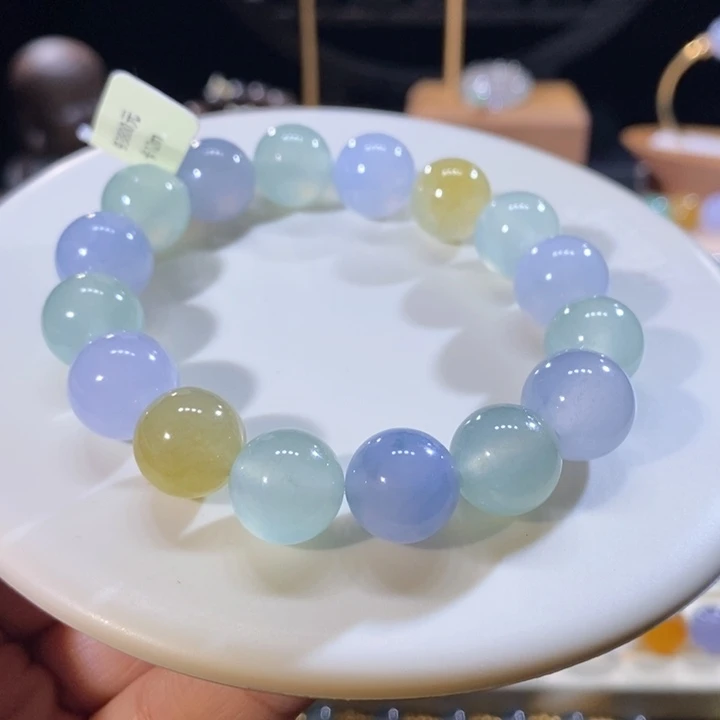 翡翠未镶嵌吊坠(不含链)翡翠碧海蓝天手串