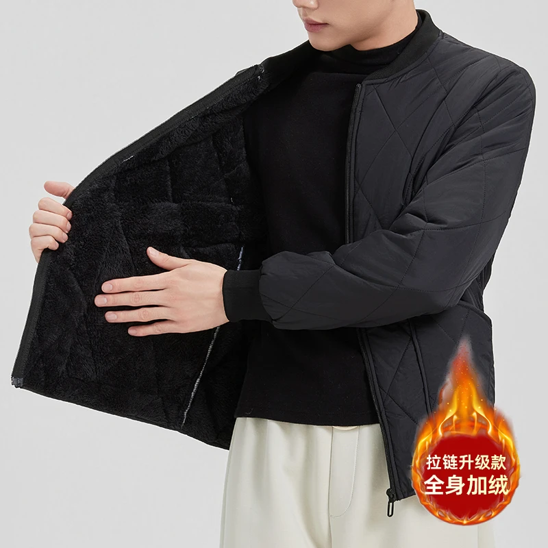 男士棉衣内胆加绒保暖拉链棉服短款立领校服神器秋冬季休闲小棉袄