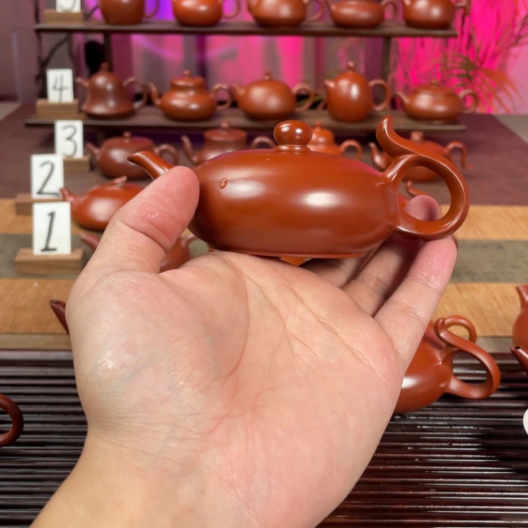 ****冷紫砂茶壶精工落雁140cc