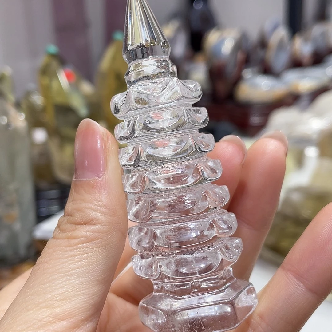 珠宝半成品水晶未镶嵌文昌塔