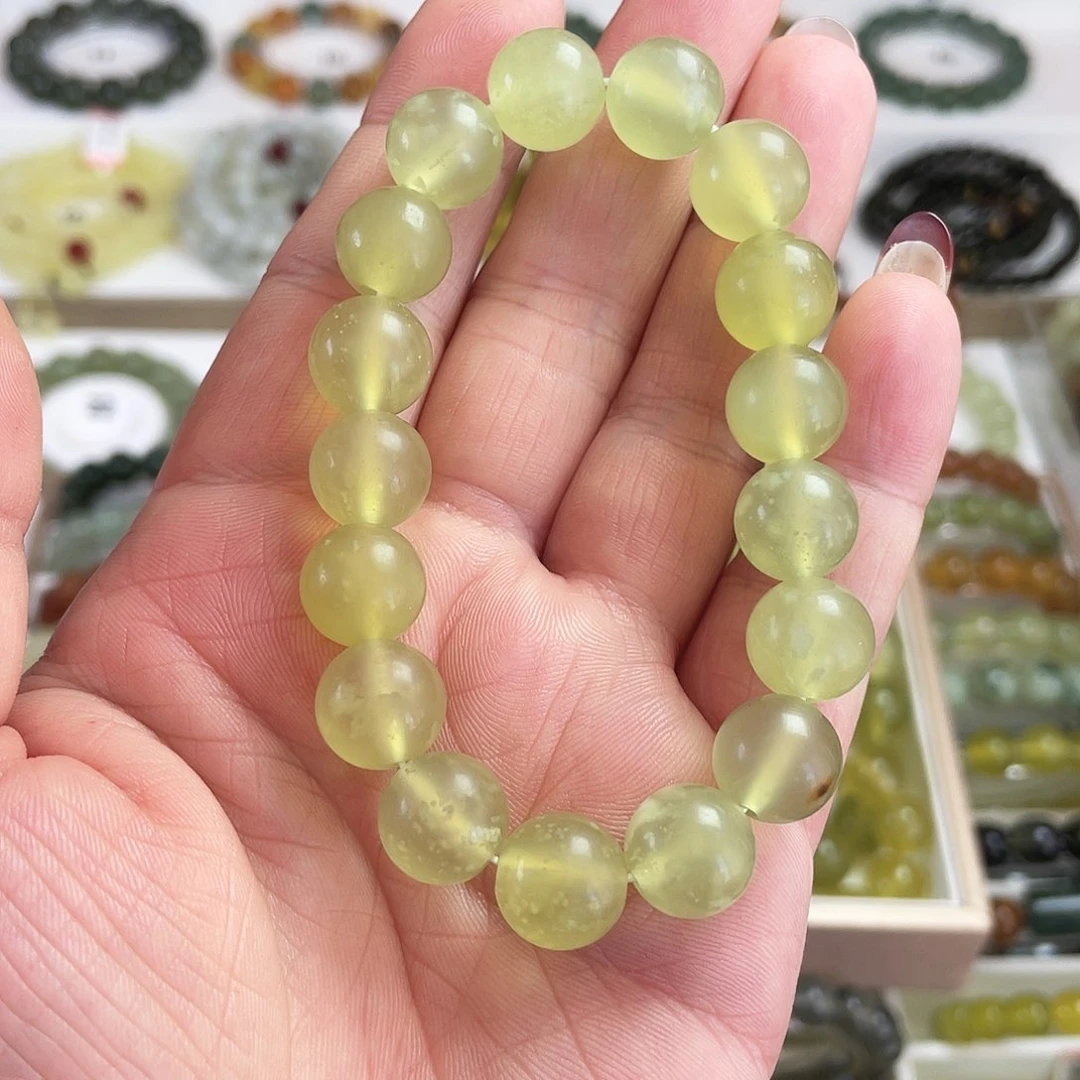 未镶嵌蛇纹石玉手链卡12