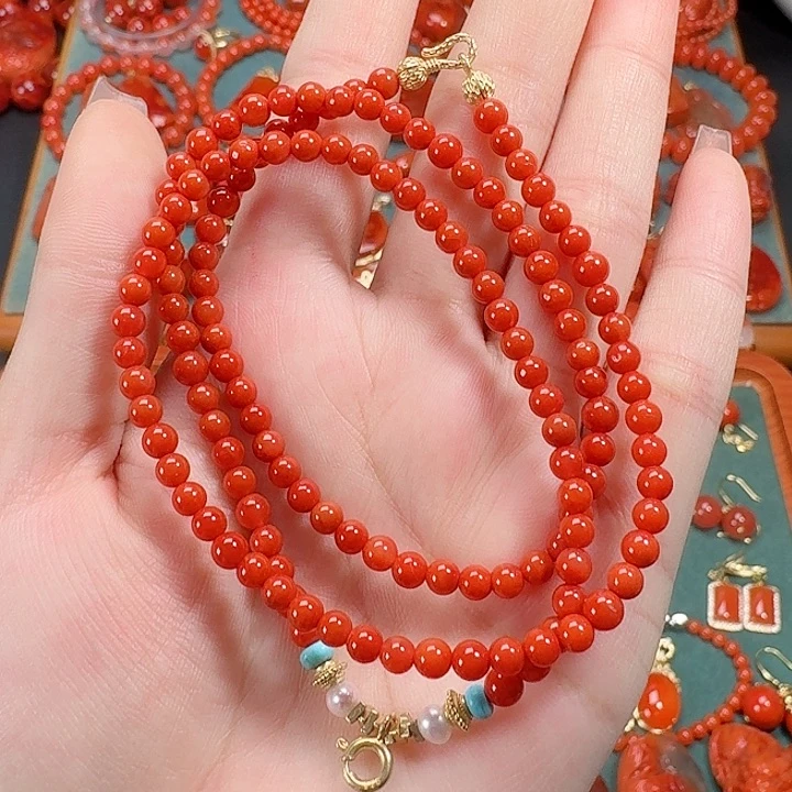 南红玛瑙未镶嵌55长万能链4.2