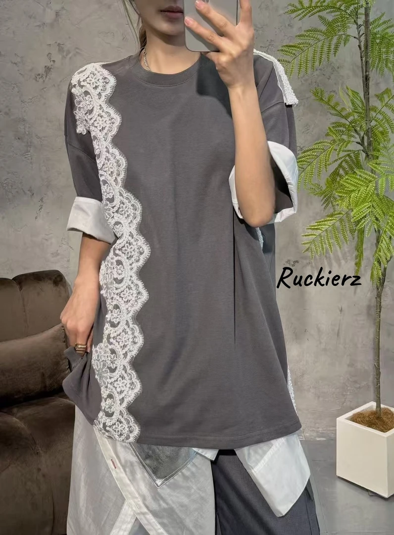 Ruckierz深圳南油原创洋气上衣小众显瘦设计师款短袖创意T恤1040