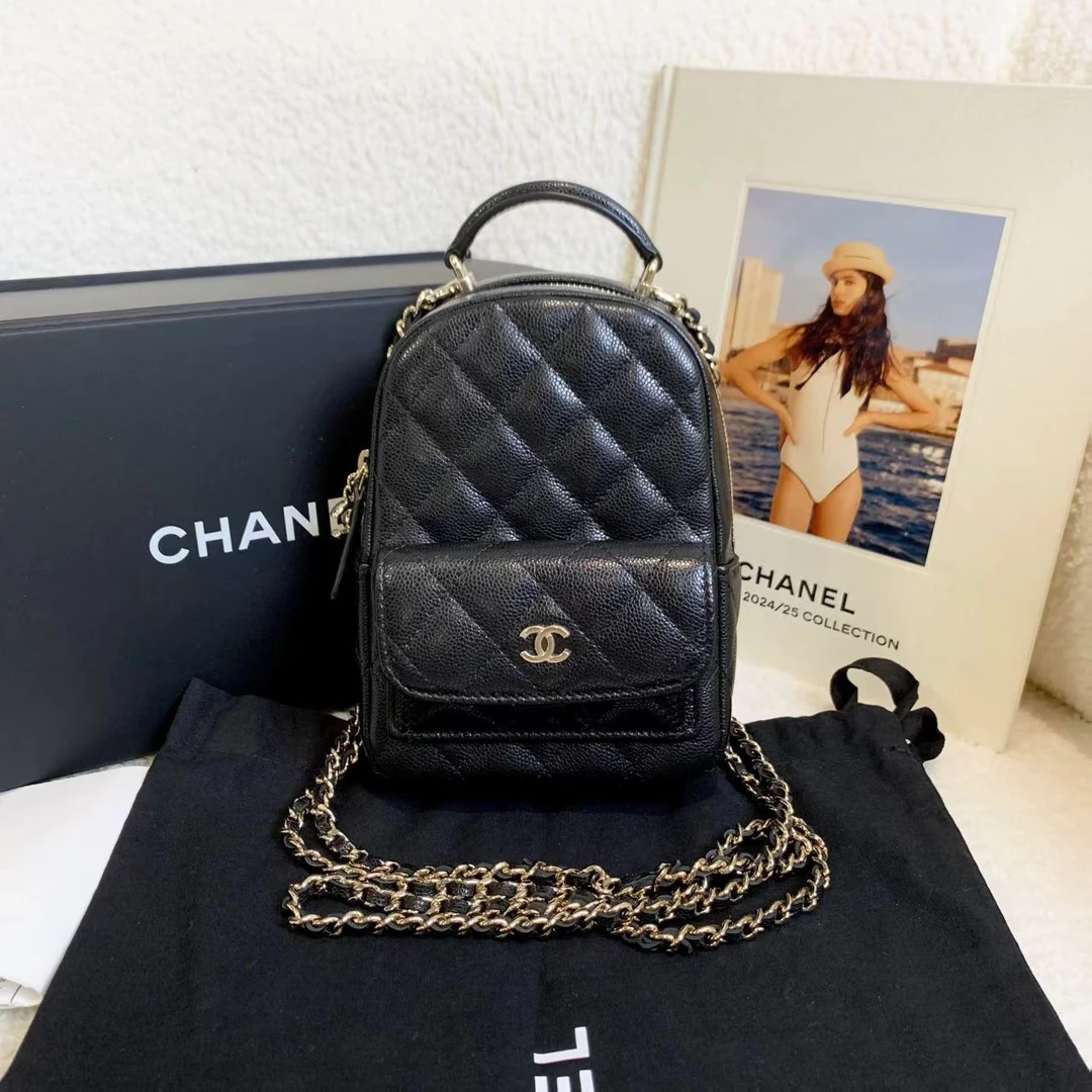 全新未使用 Chanel/香奈儿  壹臻/25C黑金牛双肩包 11271585