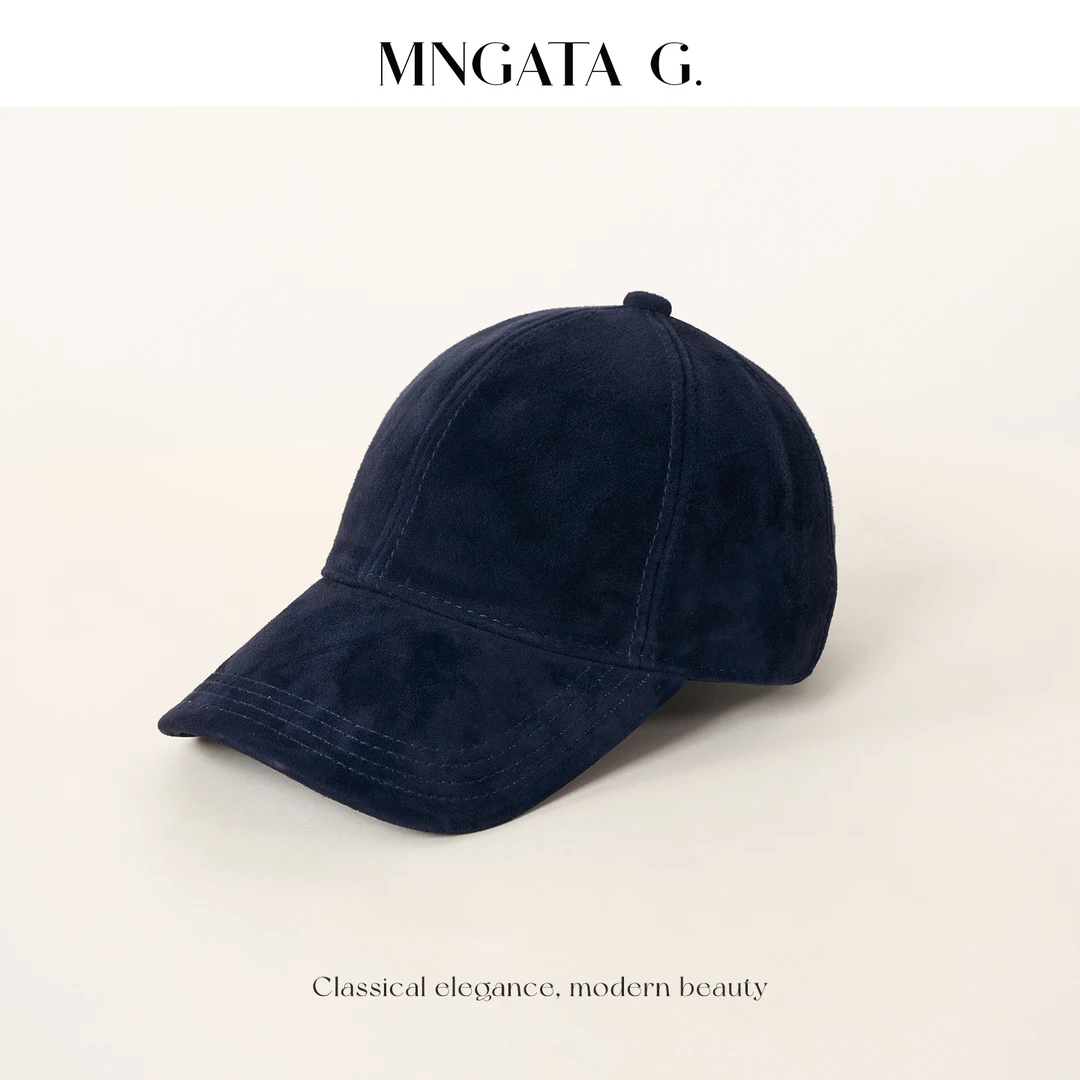 MNGATA G.宫小妍【拉夫羊皮经典棒球帽】100%羊皮纯色显脸小5112707