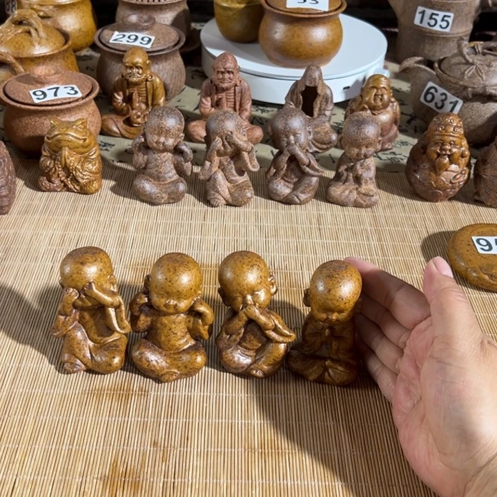 缸四不小和尚原谷烧高温粗瓷