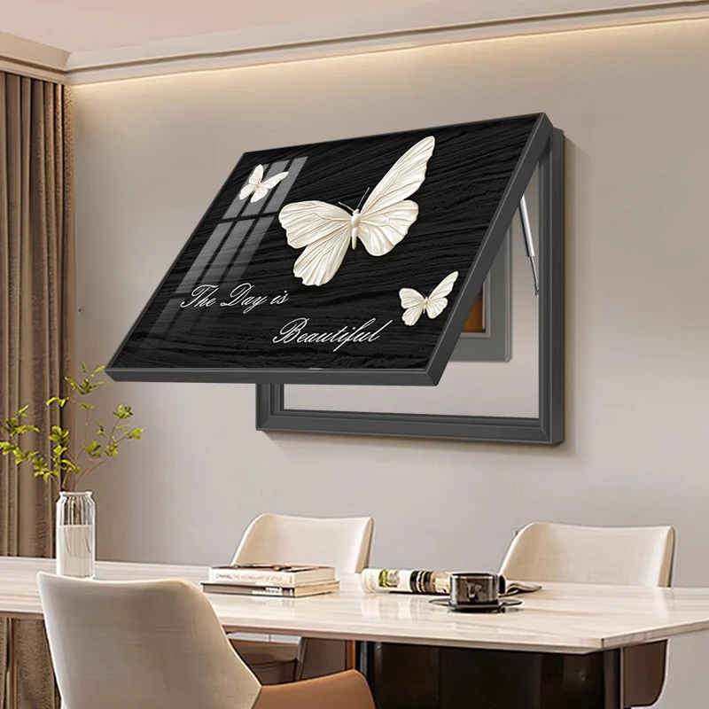 轻奢高级感电表箱装饰画2025新款配电箱挂画弱电箱电闸盒遮挡壁画