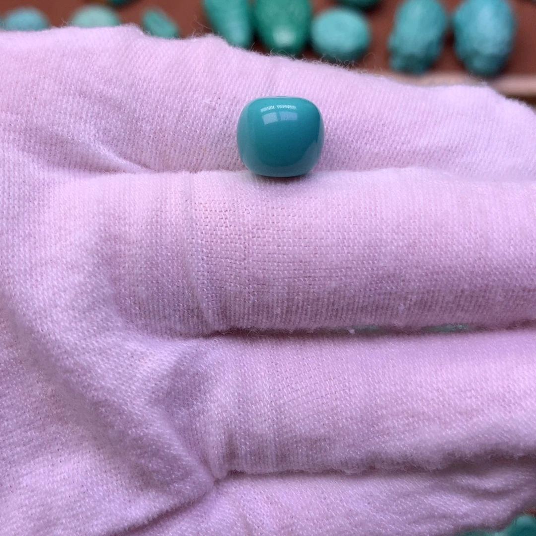 原生态散珠配珠老型蓝绿色卡10