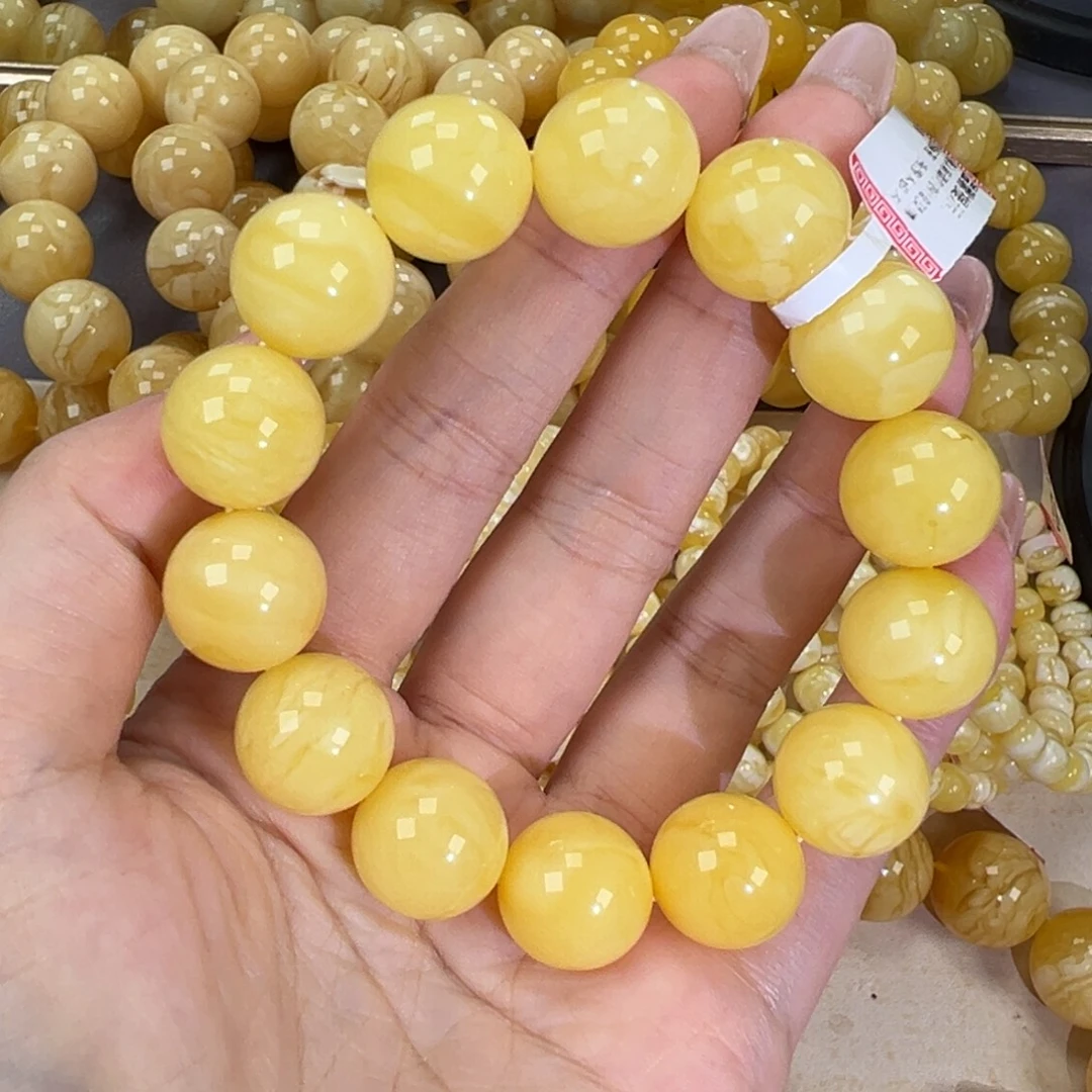 手链琥珀未镶嵌28.7浓蜡